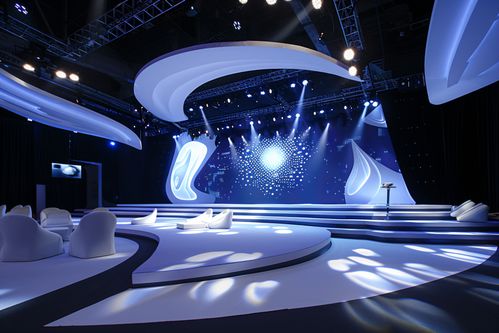 科技年會舞臺場景攝影圖片 攝影圖 下載至來源處